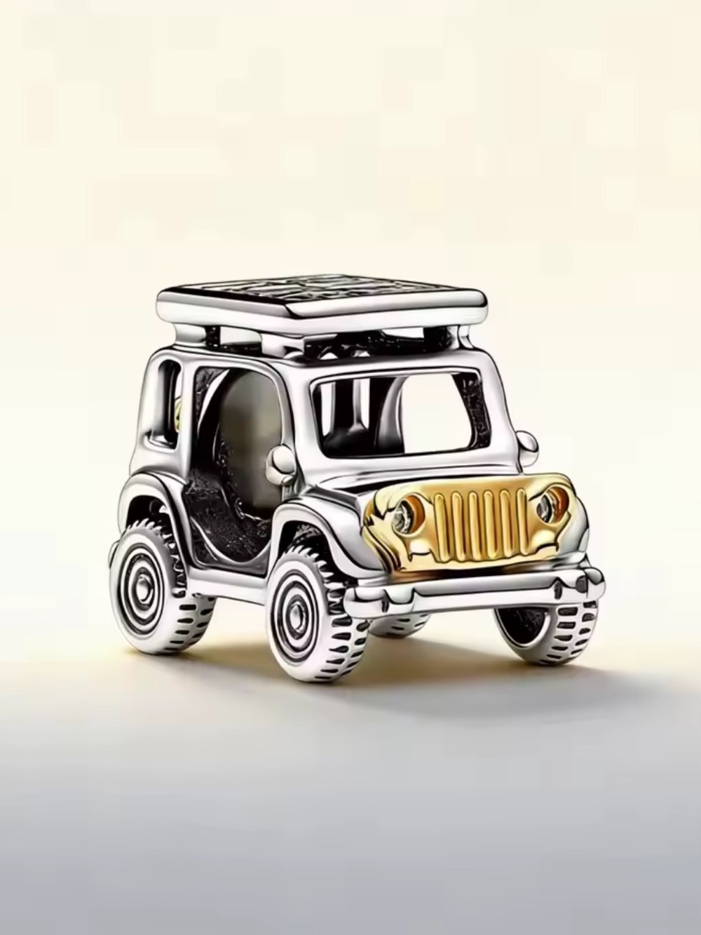 Macy's Silver and Gold Jeep Charm Bracelet Accent